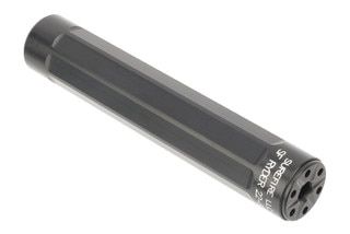 SureFire Ryder 22LR Suppressor features a black Cerakote finish